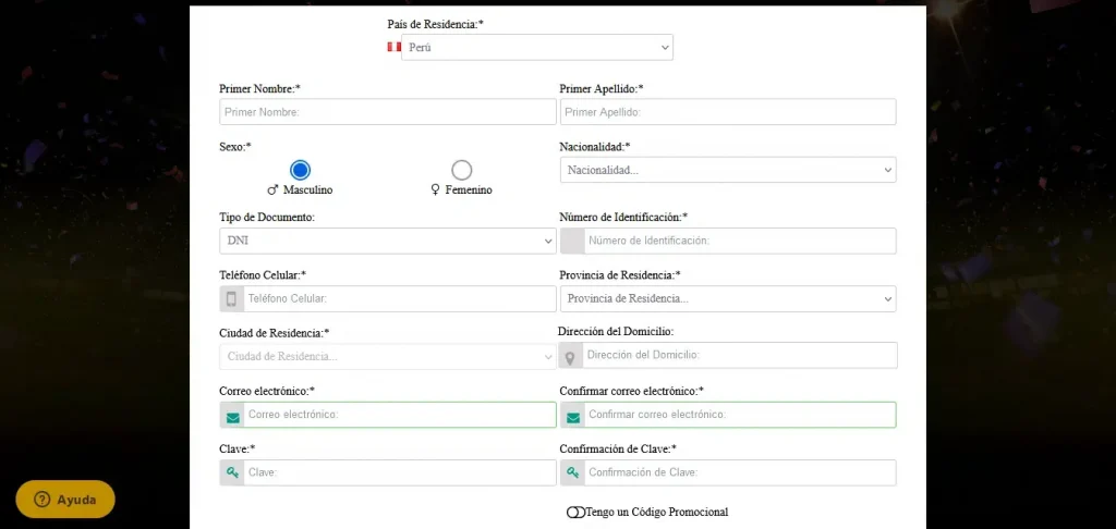 Proceso de registro en DoradoBet